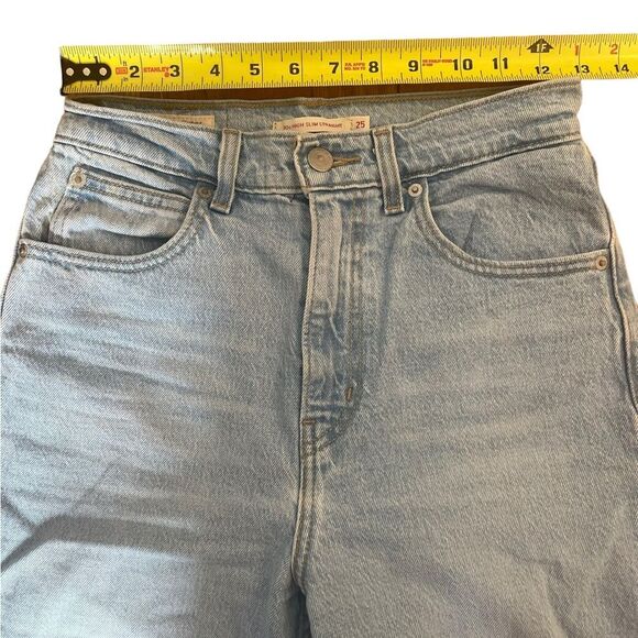 Levis Premium 70s High Slim Straight Denim Jeans Womens Size 25 - Picture 11 of 12